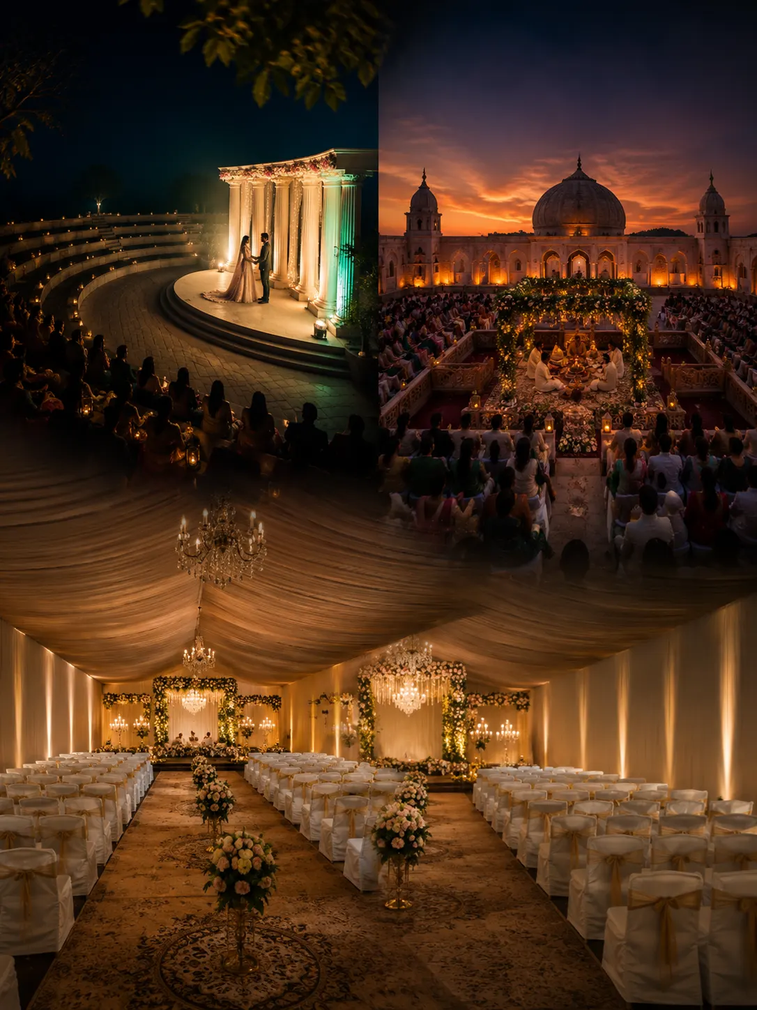 Luxurious Wedding Venues At Dusk